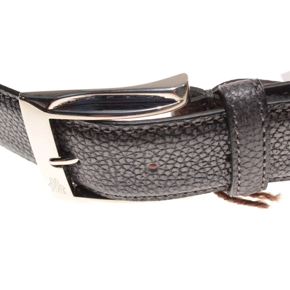 Di Bianco NWT Cut to Size Dress Belt In Solid Gray Pebbled Leather One Size